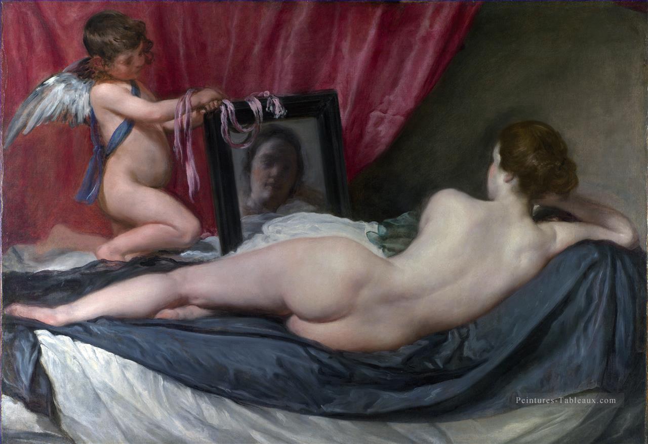 Vénus à son miroir Diego Velázquez Peintures à l'huile
